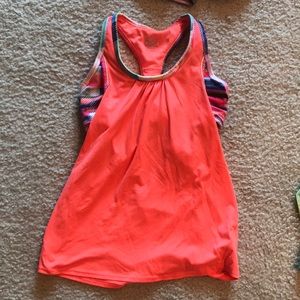 Athleta girl tank top with bra. Size medium 8/10